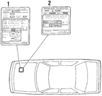 MD128396 - Body: Emission Label for Mitsubishi Image