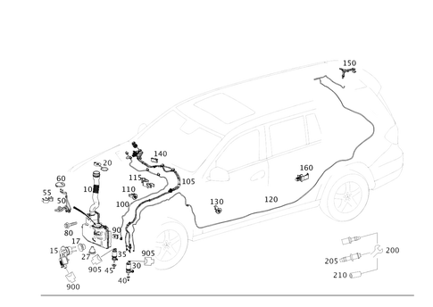 Windshield Washer System for 2016 Mercedes-Benz GL350 #0