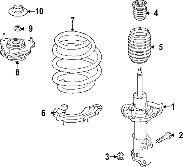 54630KL120 - : Coil Spring for Hyundai Image