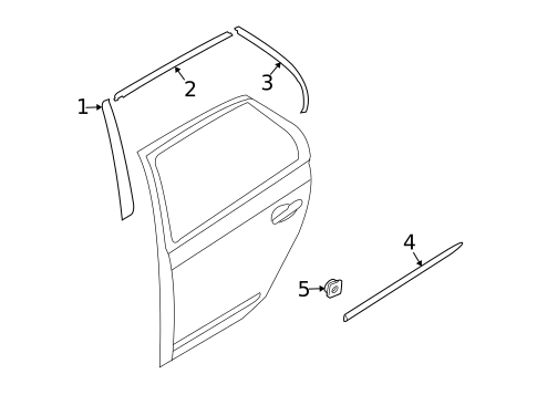 Exterior Trim - Rear Door for 2009 Kia Rondo #0