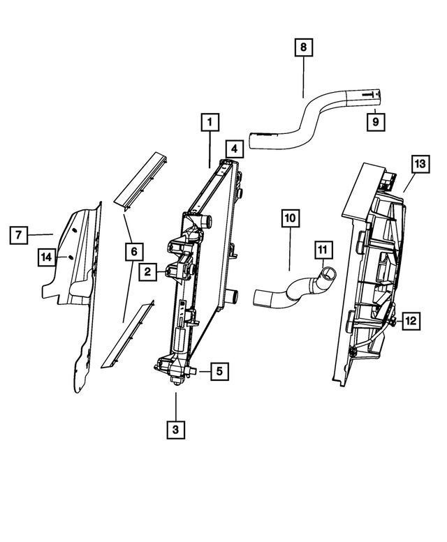 55116920AA - Cooling: Radiator Lower Seal, Upper And Lower for Mopar Image