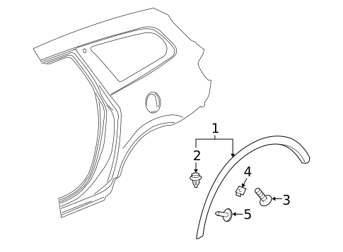 Exterior Trim - Quarter Panel for 2012 Buick Enclave #0