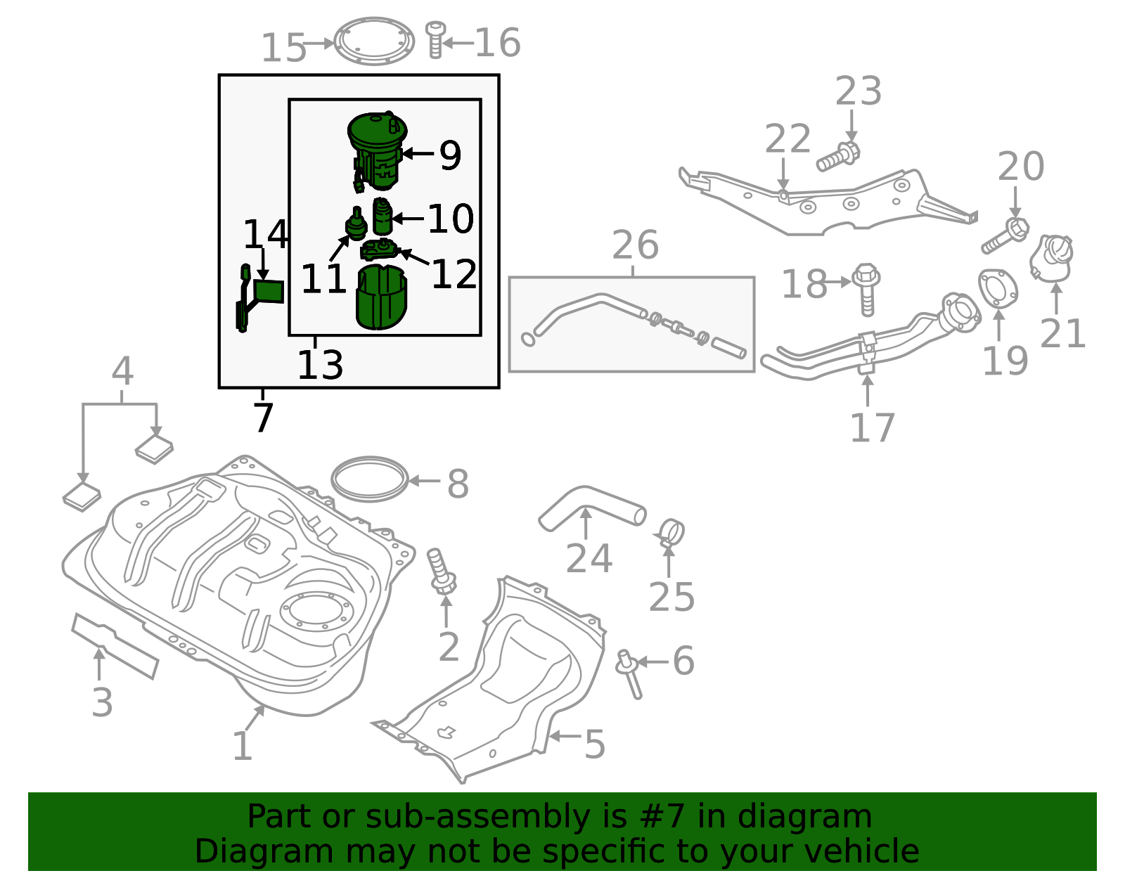 P59W-13-35XA - Fuel Pump And Sender Assembly 2016-2025 Mazda MX-5