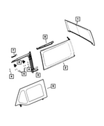 5VP84FX9AK - Body Sheet Metal Except Doors: Tailgate Window for Mopar Image