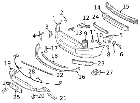 Bumper & Components - Front for 2010 Volvo V70 #0
