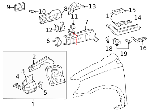 Structural Components & Rails for 2005 Scion xB #0