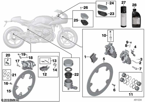 Brake Service for 2019 BMW-Motorrad R nineT Racer #0