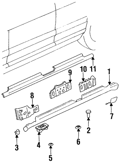 Rocker Panel for 1996 Audi A6 Quattro #0