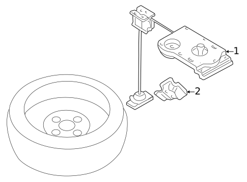 Spare Tire Carrier for 2000 Nissan Quest #0