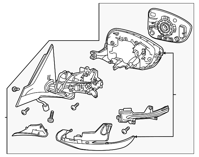76208-30B-A21 - 2023-2025 Honda Accord - Mirror Assembly | Genuine