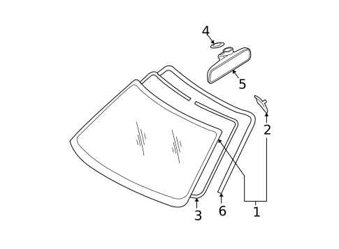 Glass - Windshield for 2006 Subaru Legacy #0
