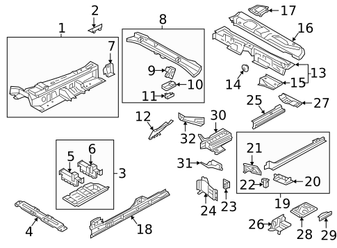 Floor & Rails for 2020 Audi RS Q8 #0
