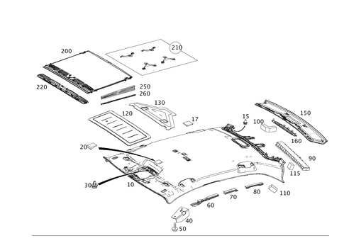 Roof Lining/Headlining for 2011 Mercedes-Benz E63 AMG #0