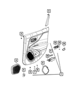 6ZY40LXHAA - : Rear Door Trim Panel, Right for Mopar Image