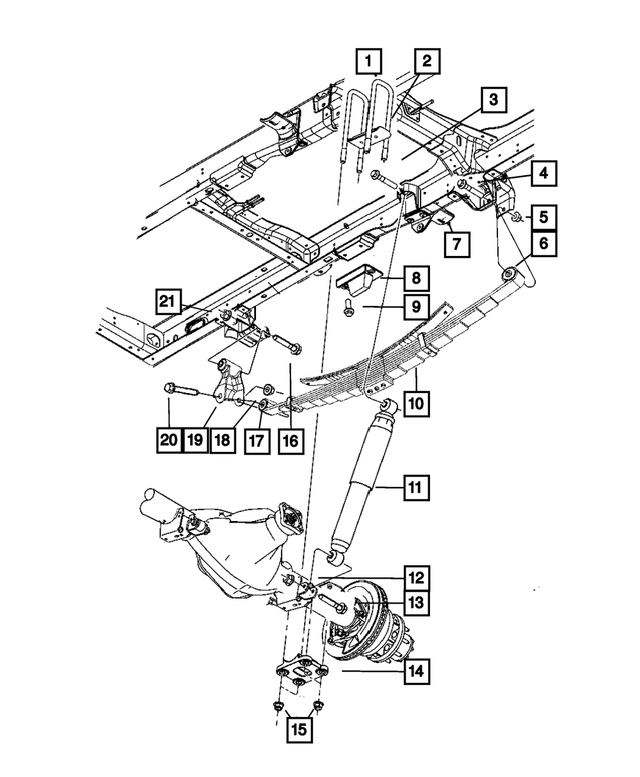 52855618AB - Rear Suspension: Spring U-bolt Plate, Upper for Mopar Image image