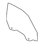 992845020E - Body: Door Glass for Porsche Image
