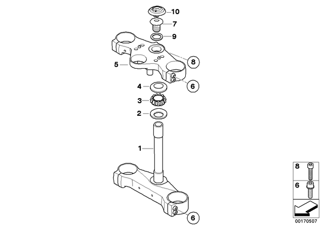 31427689699 - : Upper Fork Cross Brace    for BMW-Motorrad Image