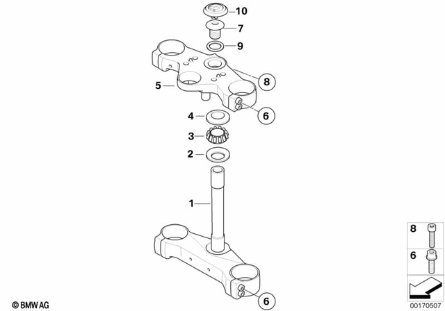 31427699429 - Front Axle, Front Suspension: Lower Fork Cross Brace -  for BMW-Motorrad Image