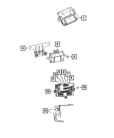 Keys, Modules and Engine Controllers for 2016 Jeep Cherokee #2