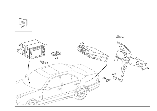 2108205589 - Electrical System: Operating Unit for Mercedes-Benz Image image