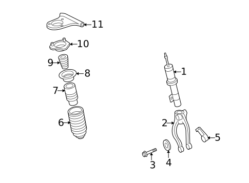 Struts & Components for 2009 Ford Fusion #0