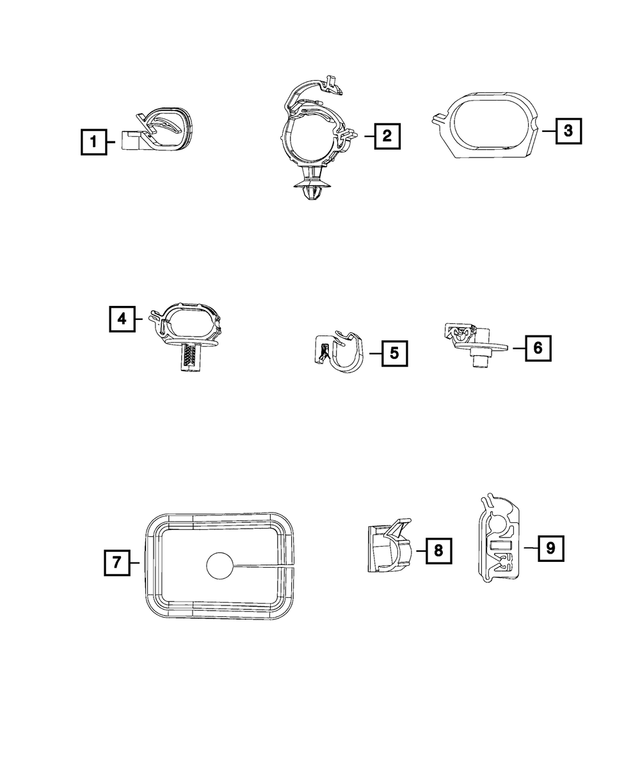 6510632AA - Electrical: Tube Clip for Mopar Image image