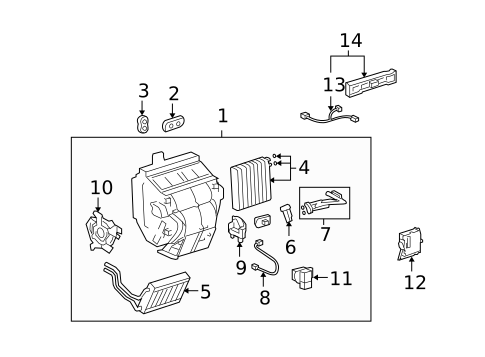Evaporator Components for 2007 Toyota Highlander #0