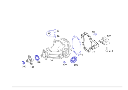 Rear Axle Differential for 2010 Mercedes-Benz C300 #0