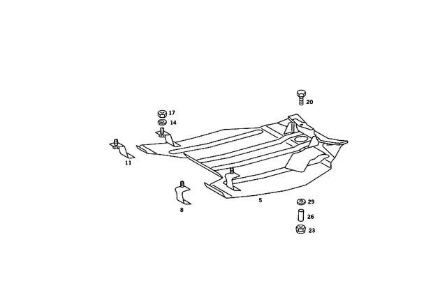 1075200142 - : Protective Plate for Mercedes-Benz: 560SL Image