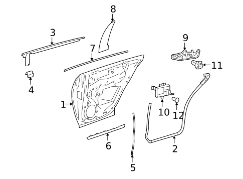 Door & Components for 2006 Mercedes-Benz CLS55 AMG #0