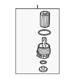 156500S010 - Engine: Oil Filter Housing for Toyota: Land Cruiser, Sequoia, Tundra Image