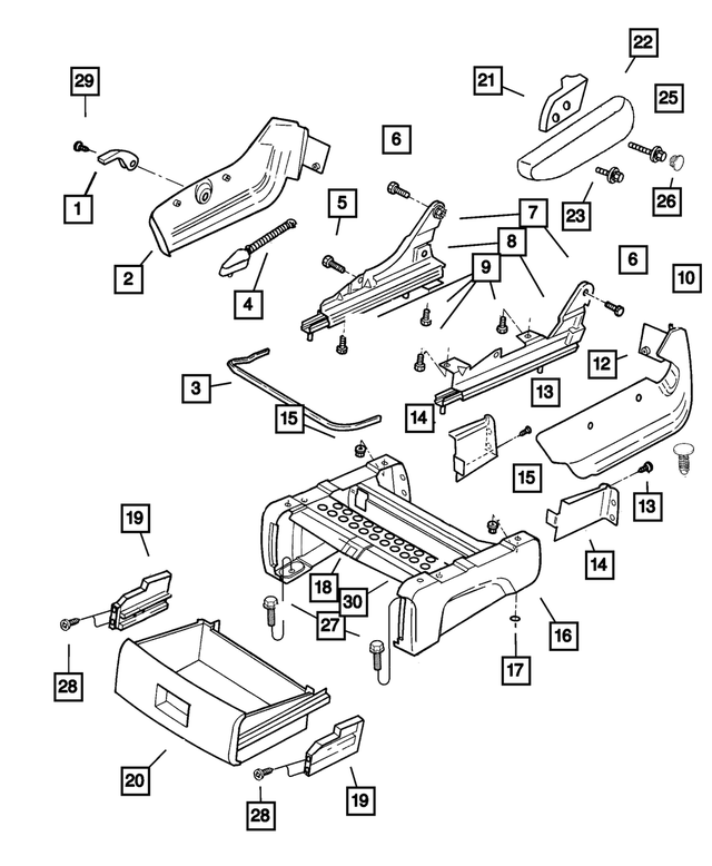 4477473 - Interior Trim: Recliner Handle, Left for Mopar Image
