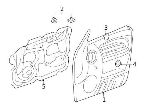 Interior Trim - Front Door for 2006 Jeep Liberty #0