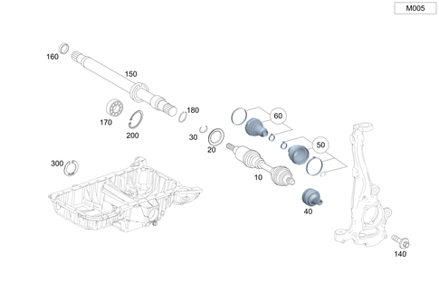 4MATIC&reg; Front Axle Shaft for 2020 Mercedes-Benz GLC43 AMG #0