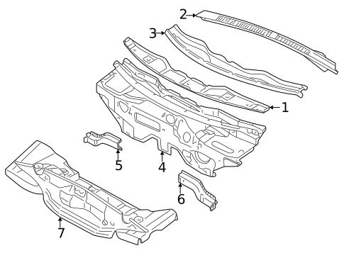 Cowl for 1999 Volkswagen Passat #0