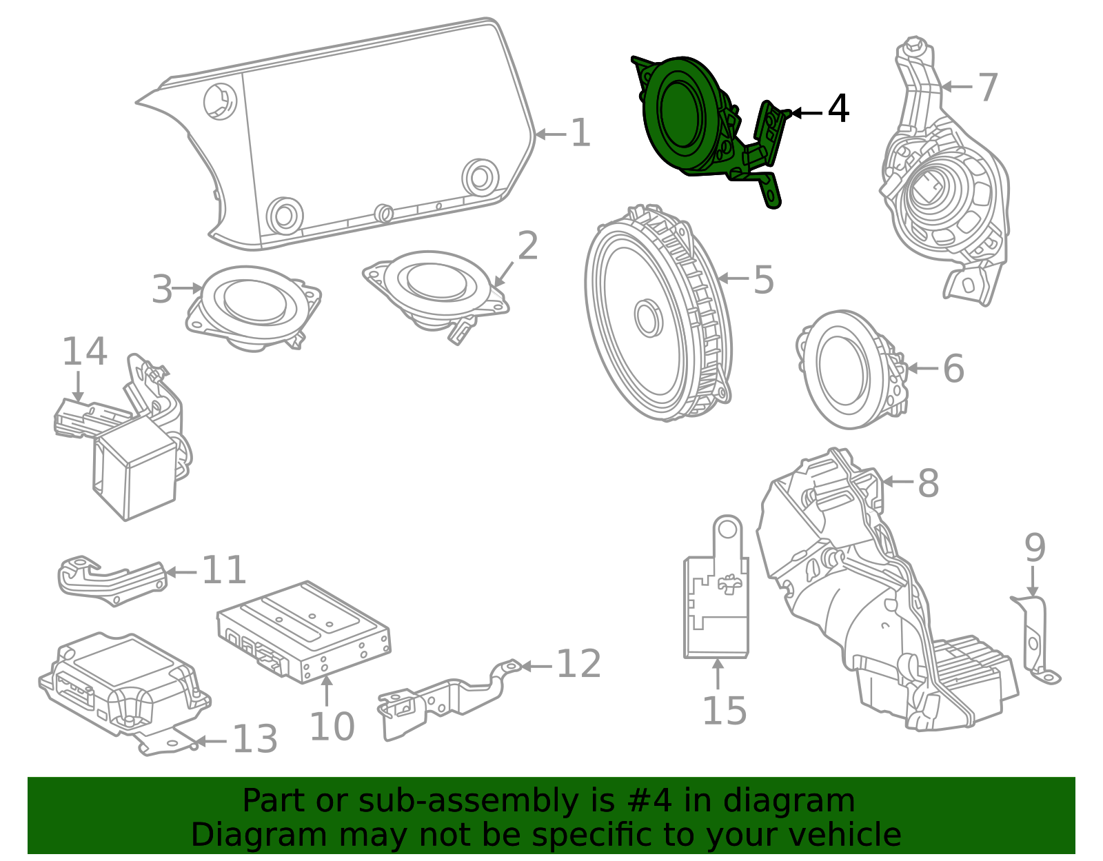 2023-2025 Lexus Front Dr Speaker 86150-48170 | OEM Parts Online