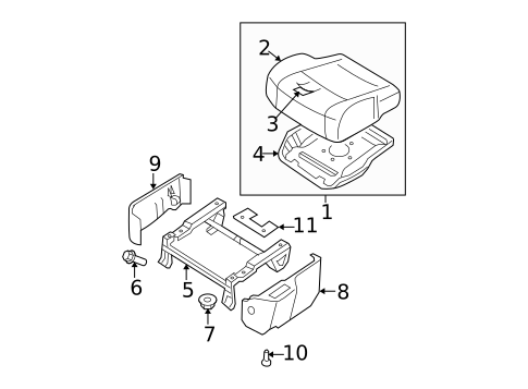 Front Seat Components for 2007 Nissan Quest #2