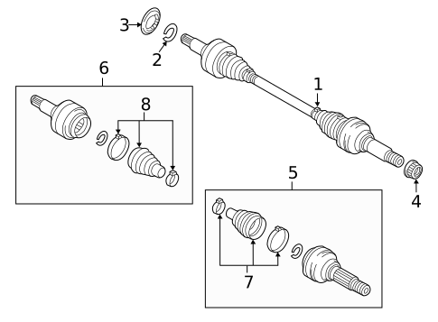 Drive Axles for 2013 Audi Q7 #0