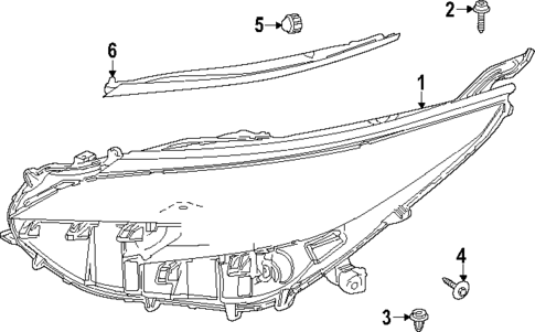 Headlamp Components for 2025 Toyota Sienna #0