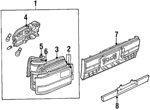 Rear Lamps for 1989 Mazda 626 #1