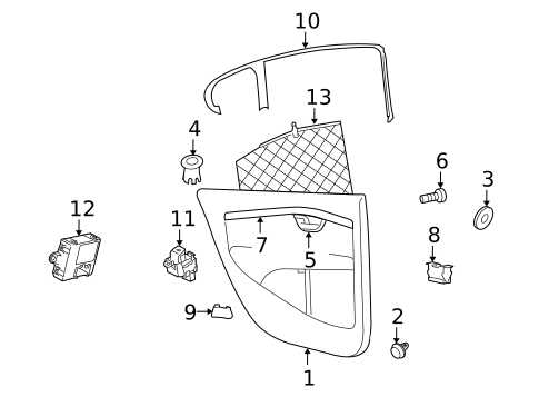 Interior Trim - Rear Door for 2009 Volvo S80 #0