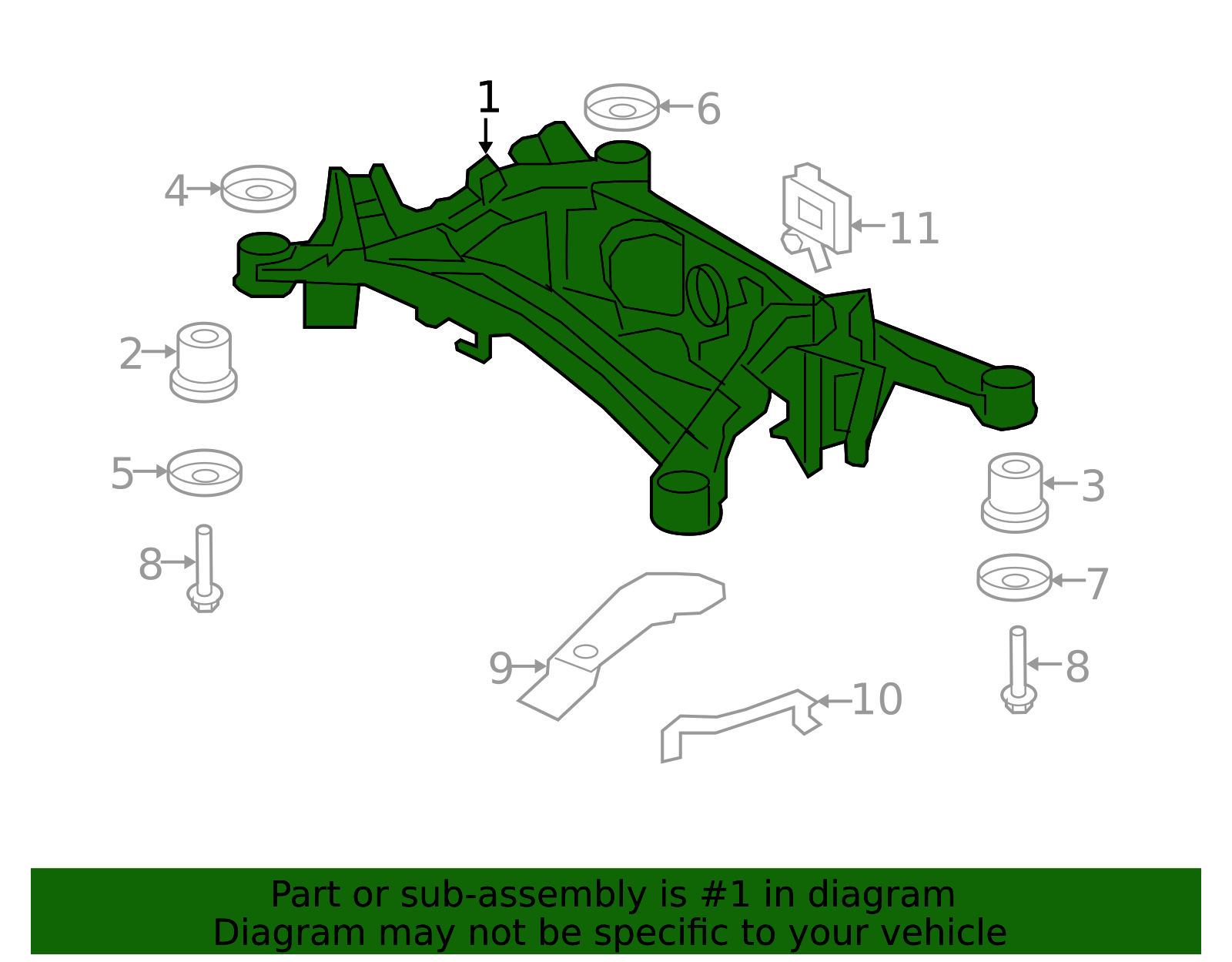 51206-50051 - 2007-2017 Lexus - Cross-Member | My L Parts