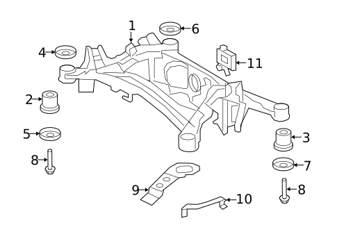 Suspension Mounting for 2013 Lexus LS460 #0