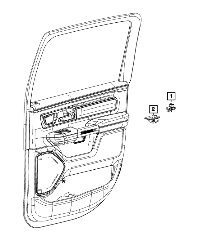 68608278AD - Electrical: Power Window Switch, Left Rear for Mopar Image