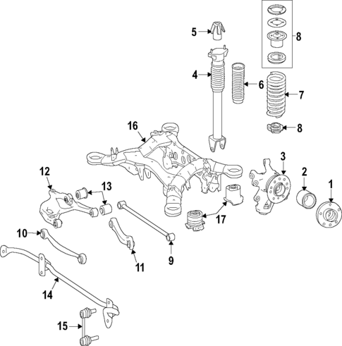 Rear Suspension for 2016 Mercedes-Benz GLE 450 AMG&reg; #1