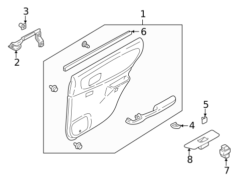 Interior Trim - Rear Door for 2001 Subaru Impreza #0