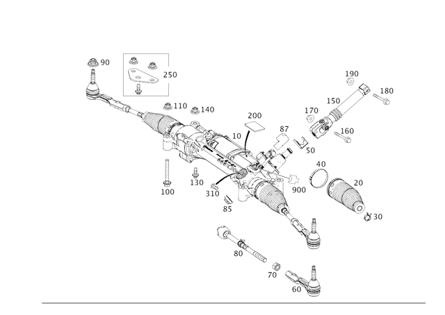 222460330164 - : Steering Gear for Mercedes-Benz Image