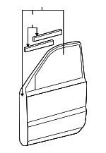 670020E020 - Body: Door Shell for Lexus: RX330, RX350, RX400h Image