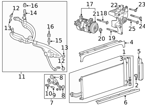 Condenser, Compressor & Lines for 2017 GMC Sierra 1500 #2
