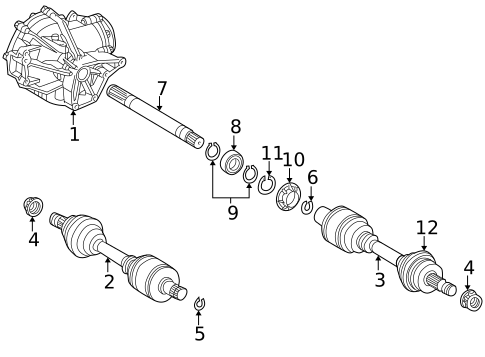 Carrier & Front Axles for 1998 Mercedes-Benz E430 #0